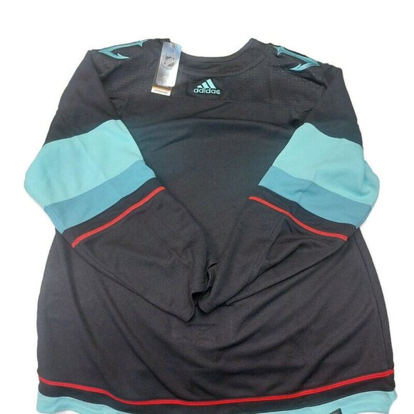 Adidas NHL Seattle Kraken Primegreen Home Jersey Mens Size 50 Deep Sea Blue Navy - Picture 5 of 6
